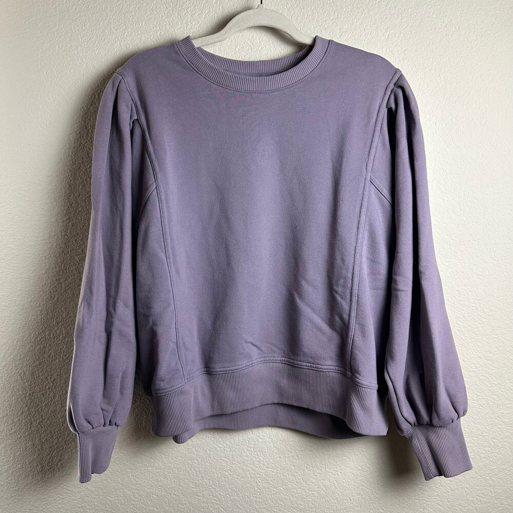 a new day | Size XL Purple Sweater Lilac Puff Sleeve Pullover Sweater